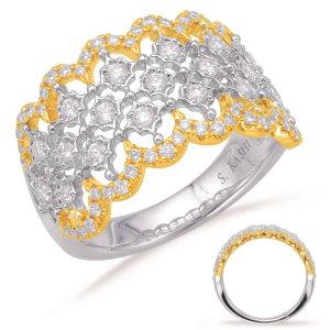 Yellow & White Gold Diamond Fashion Ring