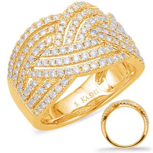 Yellow Gold Diamond Fashion Ring