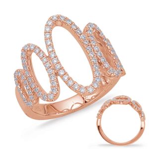 Rose Gold Diamond Fashion Ring