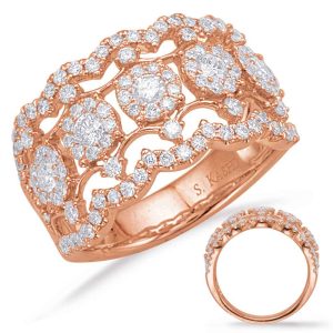 Rose Gold Diamond Fashion Ring