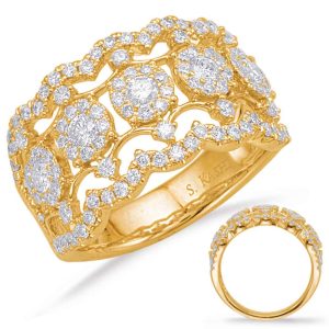 Yellow Gold Diamond Fashion Ring