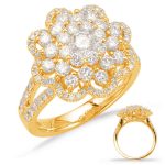 Yellow Gold Diamond Fashion Ring