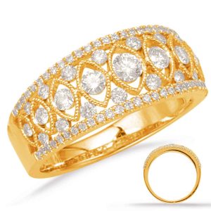 Yellow Gold Diamond Fashion Ring