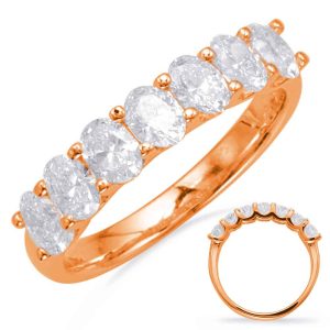 Rose Gold Oval Diamond Band