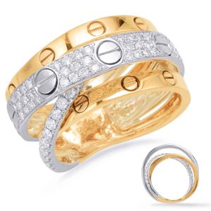 Yellow & White Gold Diamond Fashion Ring