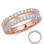 Rose & White Gold Diamond Fashion Ring