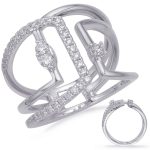 White Gold Diamond Fashion Ring