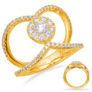 Yellow Gold Diamond Fashion Ring