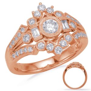 Rose Gold Diamond Fashion Ring