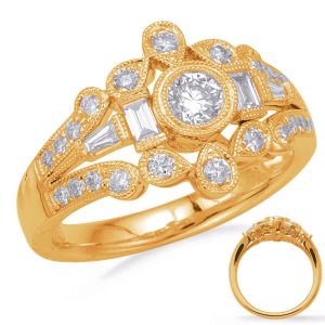 Yellow Gold Diamond Fashion Ring