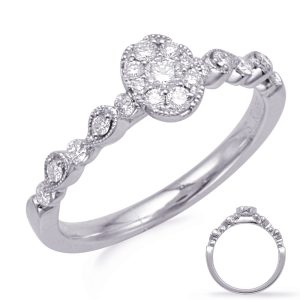 White Gold Diamond Fashion Ring