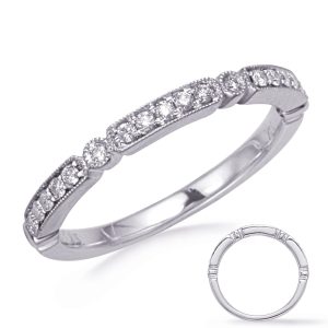 White Gold Stackable Band