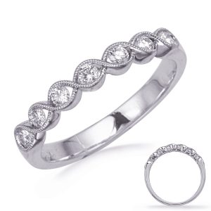 White Gold Stackable Band