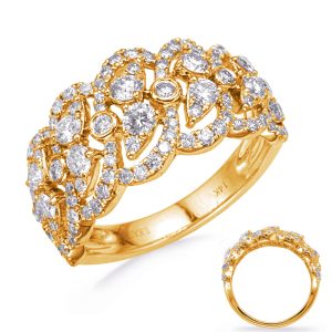 Yellow Gold Diamond Fashion Ring