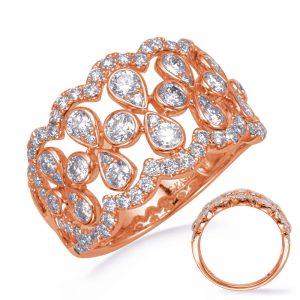 Rose Gold Diamond Fashion Ring