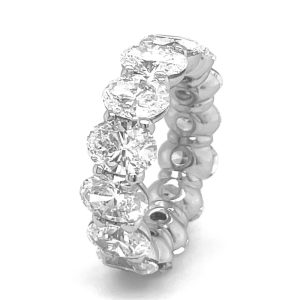 White Gold Oval Diamond Eternity Band