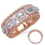White & Rose Gold Diamond Ring