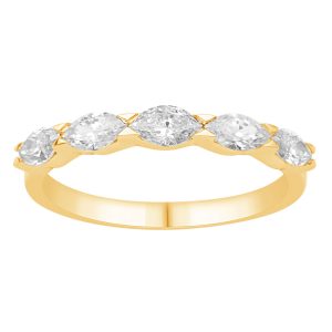 Yellow Gold Marquise Diamond Ring