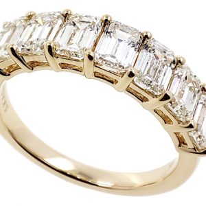 Yellow Gold Emerald Cut Band