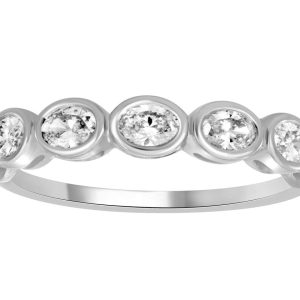 White Gold Oval Diamond Ring