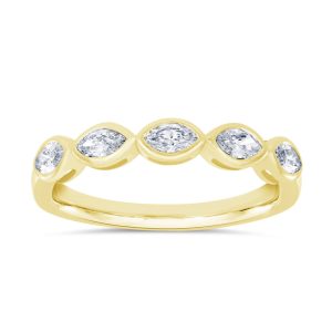 Yellow Gold Marquise Diamond Ring