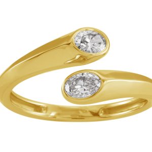 Yellow Gold Oval Shape Diamond Ring