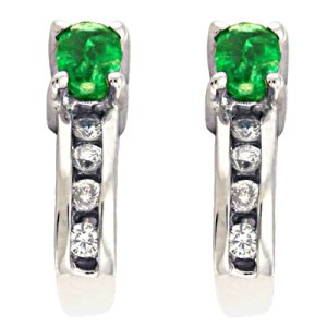 Emerald & Diamond Earring