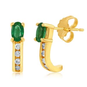 Emerald & Diamond Earring