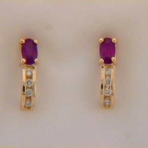 Ruby & Diamond Earring