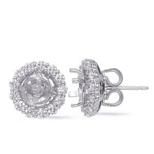 White Gold Jackets Earring .35ct each
