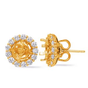Yellow Gold Jackets Earring .35ct
