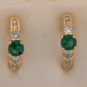 Emerald & Diamond Earring