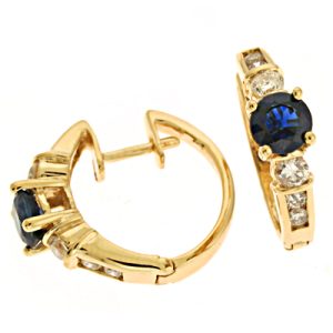Sapphire & Diamond Earring