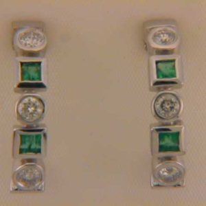 Emerald & Diamond Earring