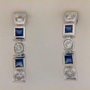 Sapphire & Diamond Earring
