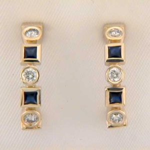 Sapphire & Diamond Earring
