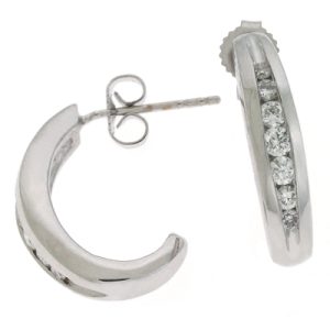 White Gold Diamond Earring