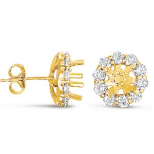 Halo Diamond Earring For 1.5ct Total