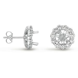 Halo Diamond Earring For 2ct  Total