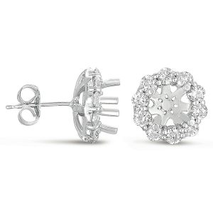 Halo Diamond Earring For .1ct  total