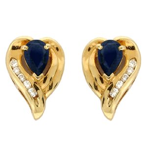 Sapphire & Diamond Earring