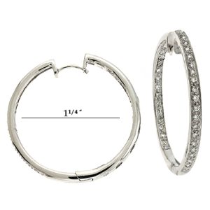 White Gold Huggie Earring