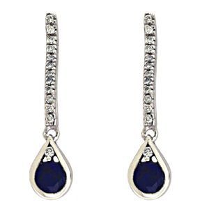 Sapphire & Diamond Earring