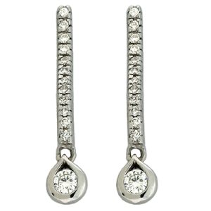 White Gold Diamond Earring