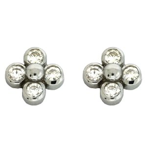 White Gold Diamond Earring