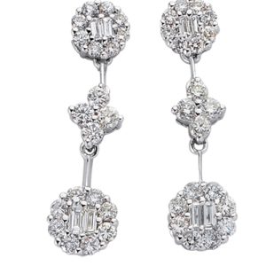 White Gold Diamond Earring