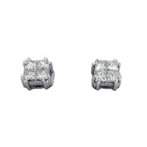 White Gold Diamond Earring