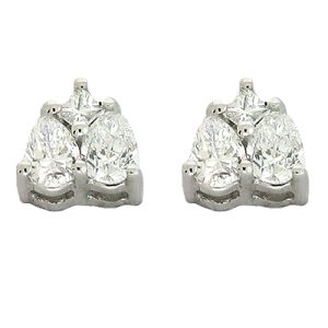 White Gold Diamond Earring