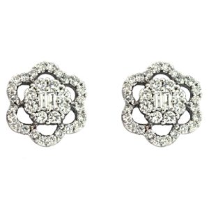 White Gold Diamond Earring