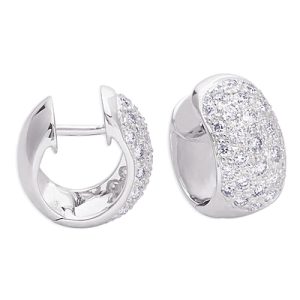 White Gold Huggie Earring